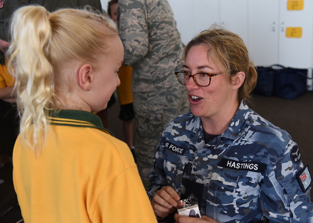 U.S., Australian Air Force members inspire future generation