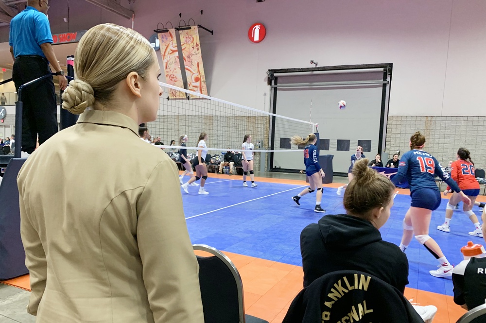 Recruiting Station Baltimore Marines observe match at Capitol Hill Volleyball Classic