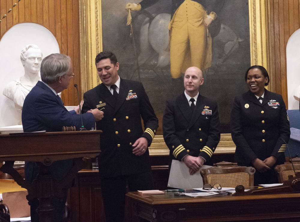 Charleston Mayor Presents Key to City to Future USS Charleston (LCS 18) Commanding Officer