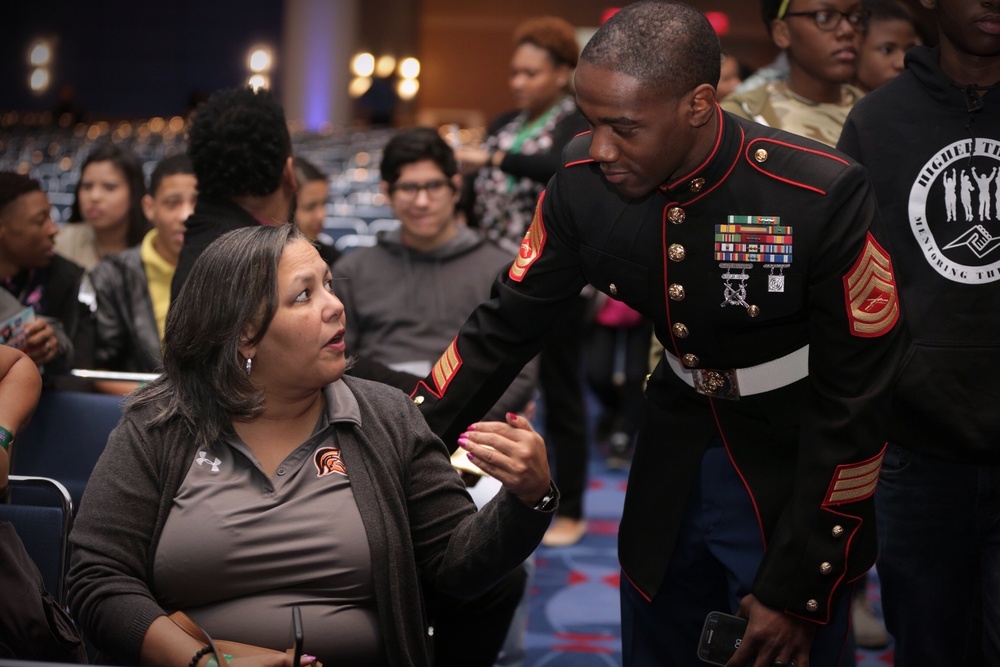 Marines connect with local students at CIAA