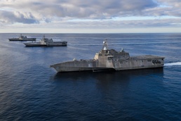 USS Independence (LCS 2), USS Manchester (LCS 14) and USS Tulsa (LCS 16)