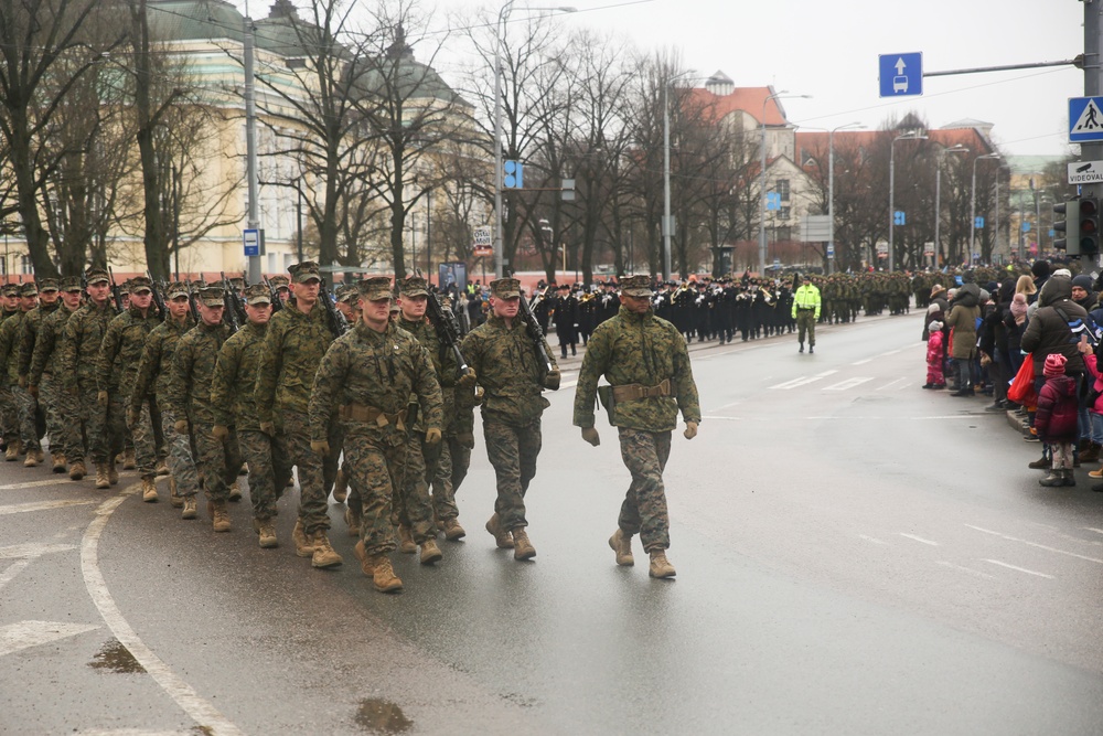 U.S. Marines Celebrate Estonia National Day