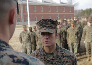 Gunnery Sergeant Sara Pacheco Frocking to First Sergeant
