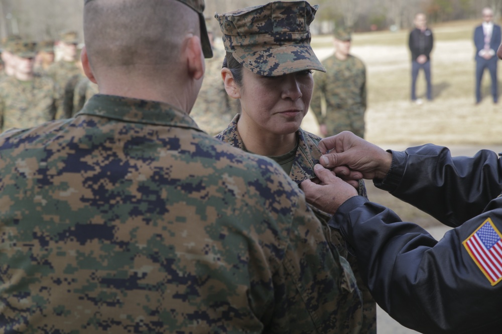 Gunnery Sergeant Sara Pacheco Frocking to First Sergeant