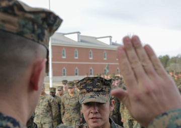 Gunnery Sergeant Sara Pacheco Frocking to First Sergeant