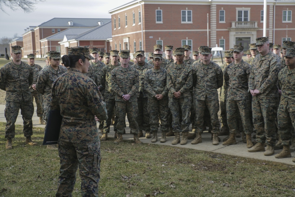 Gunnery Sergeant Sara Pacheco Frocking to First Sergeant