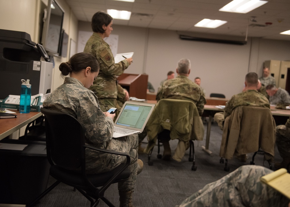 102 IW Crisis Action Team assembled for exercise