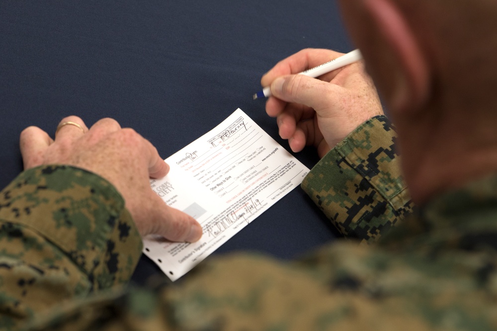 Cherry Point commanders and senior leaders donate to Active Duty Fund Raiser in support of NMCRS