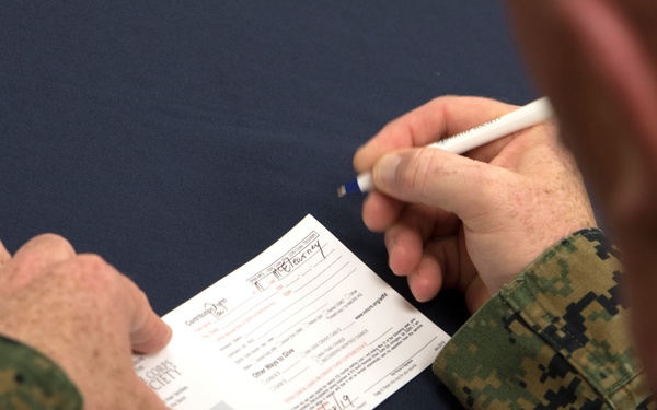 Cherry Point commanders and senior leaders donate to Active Duty Fund Raiser in support of NMCRS