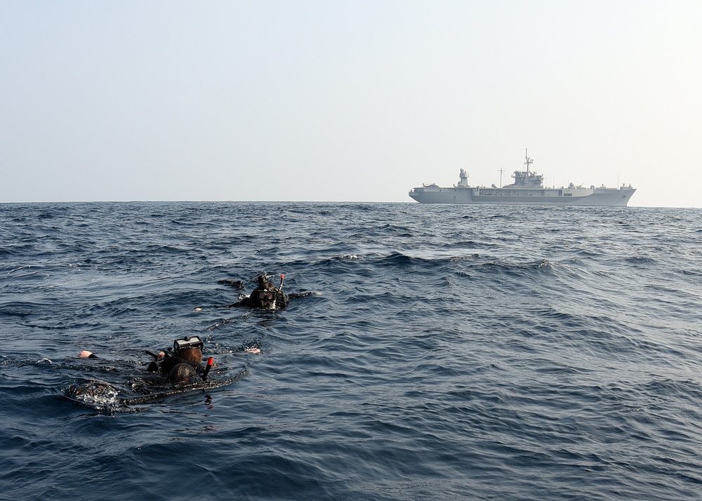 USS Blue Ridge conducts Search and Rescue swimmer training