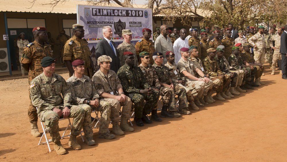 Burkina Faso's president visits Flintlock19 at Camp Zagre