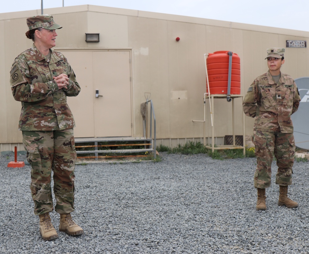 DVIDS Images Spc. Hawthorne receives for her service [Image 1