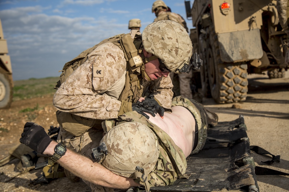 SPMAGTF-CR-CC 19.1: Marines, Sailors and Soldiers Combine Joint CASEVAC Training
