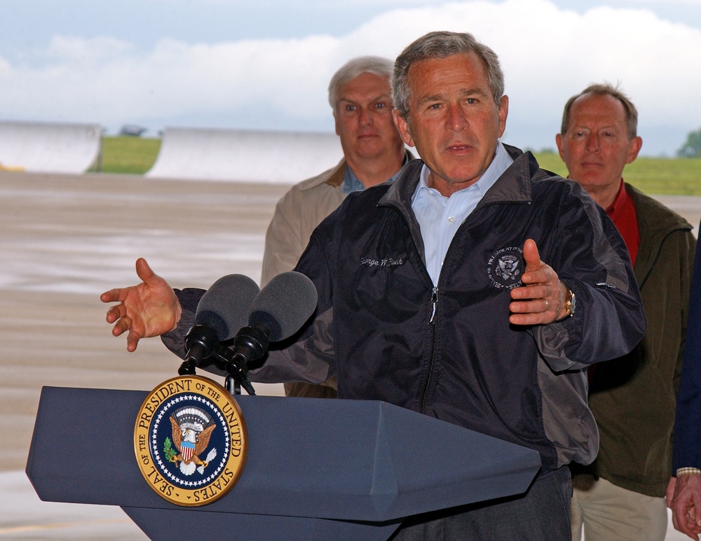 President George W. Bush visits McGhee Tyson ANG Base
