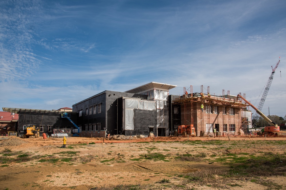 Construction at school on Maxwell