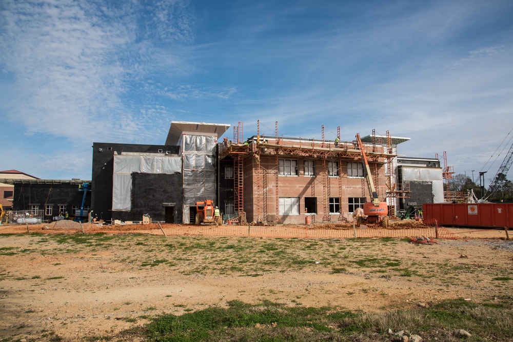 Construction at school on Maxwell