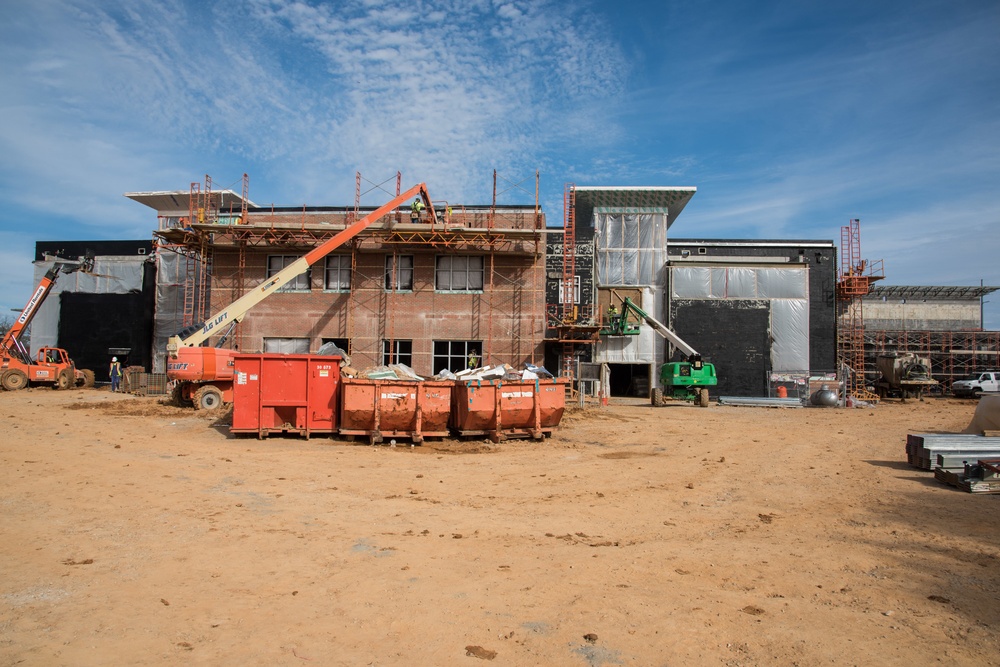 Construction at school on Maxwell