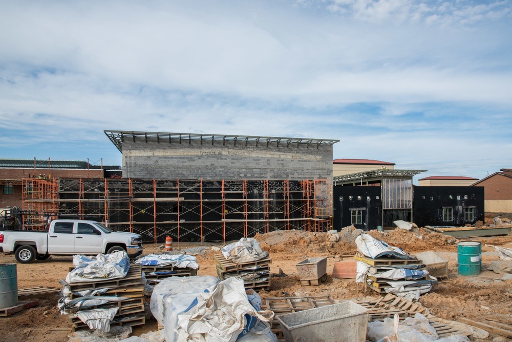 Construction at school on Maxwell