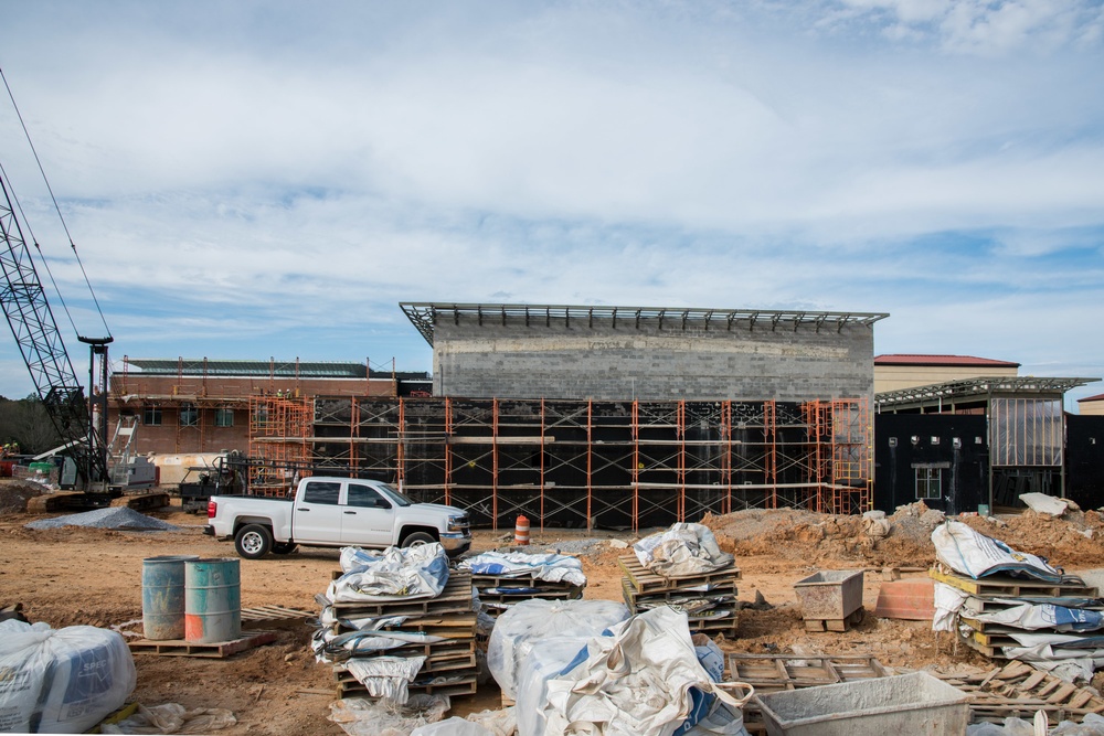 Construction at school on Maxwell