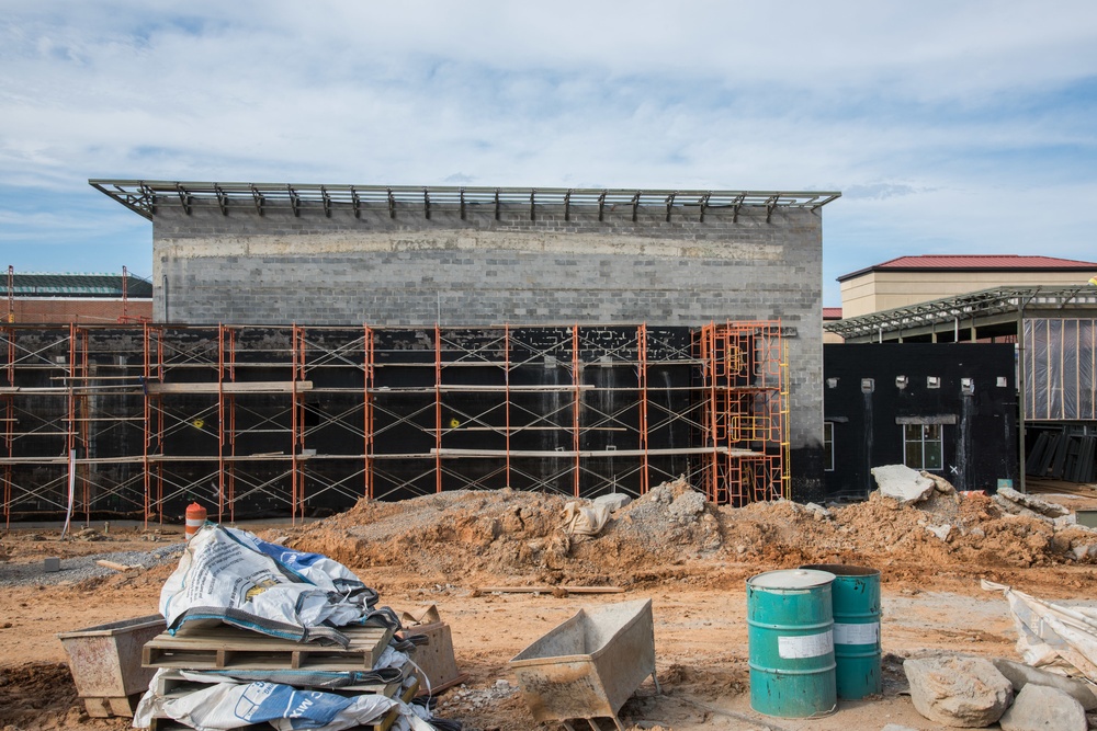 Construction at school on Maxwell