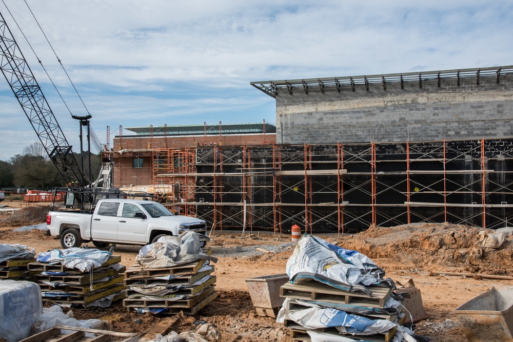 Construction at school on Maxwell