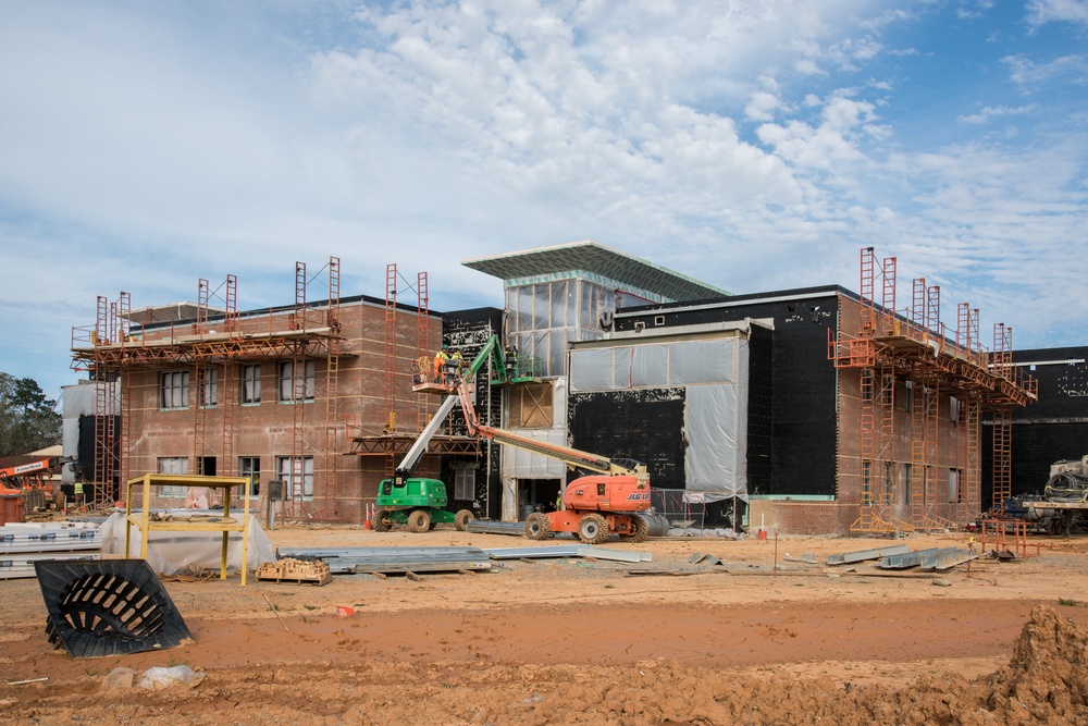 Construction at school on Maxwell