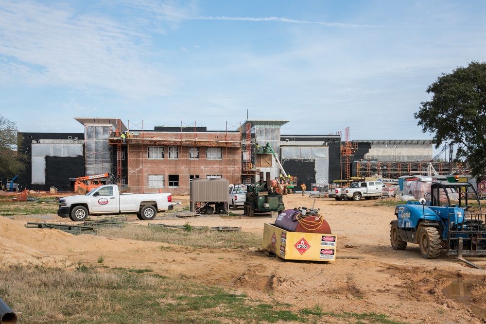 Construction at school on Maxwell