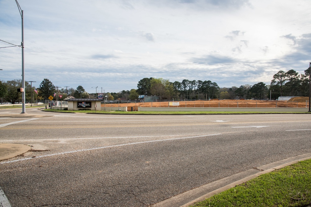 Construction at Dalraida Gate on Gunter Annex