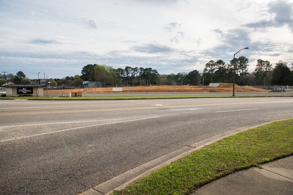 Construction at Dalraida Gate on Gunter Annex