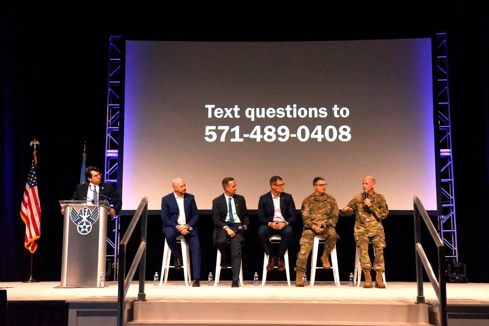 Secretary of the AIr Force/CSAF/CMSAF give Remarks during AFA