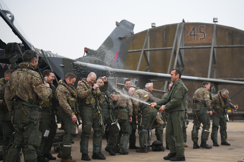 RAF Marham Tornados conduct  9-ship Flypast