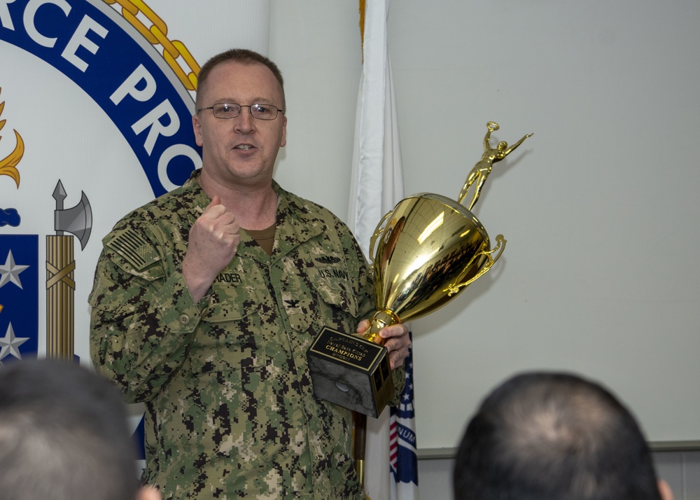 Capt. Schrader Presents Award