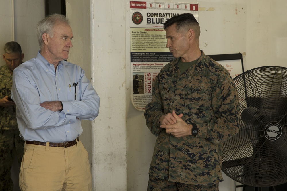 Deputy Secretary of Defense and Secretary of the Navy tour Marine Corps Base Camp Lejeune and Marine Corps Air Station New River to survey hurricane damage