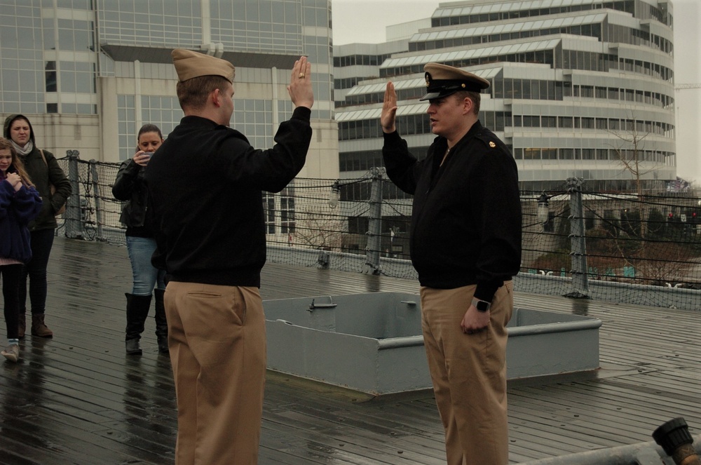 Re-enlistment ceremony