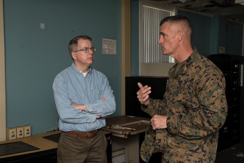 Deputy Secretary of Defense and Secretary of the Navy tour Marine Corps Base Camp Lejeune and Marine Corps Air Station New River to survey hurricane damage