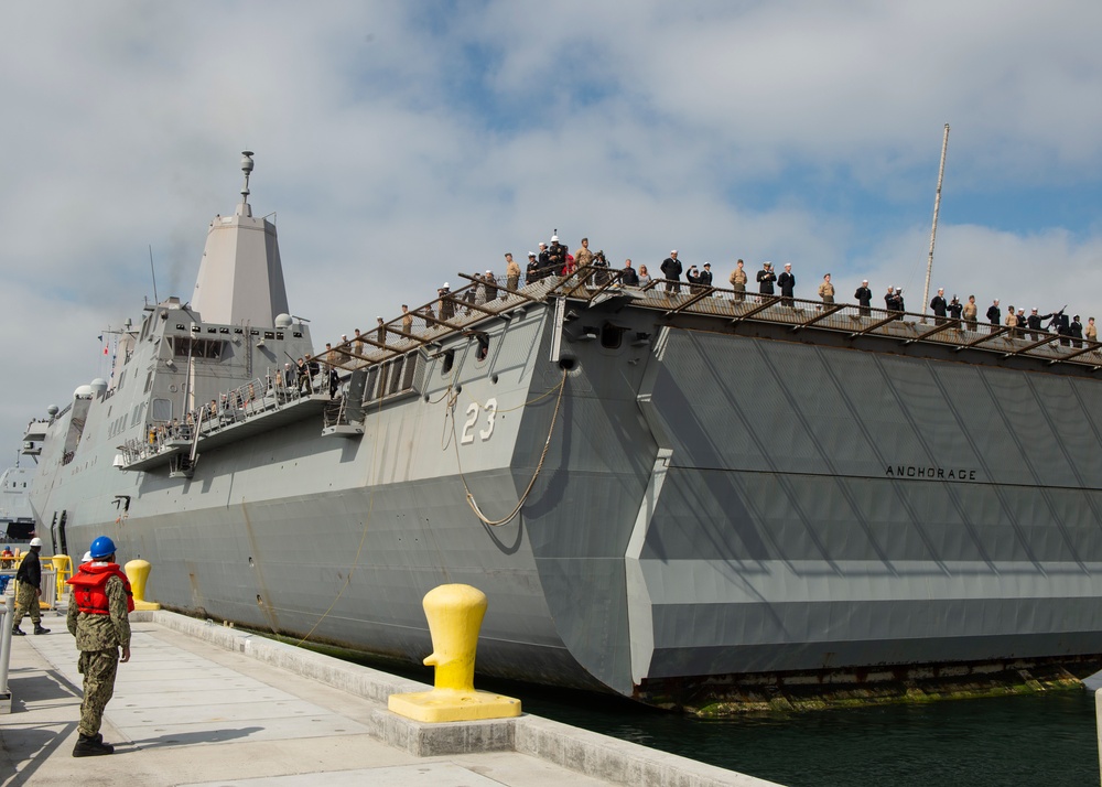 USS Anchorage Returns To Home Port