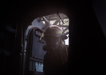 USS Mobile Bay GQ drill