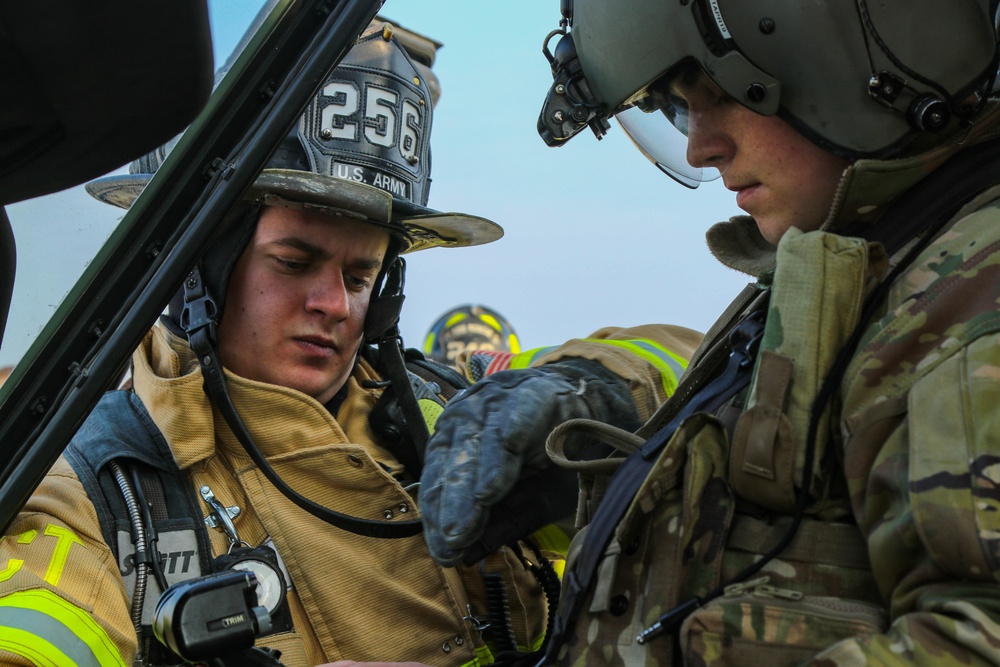 Army Firefighters train together in Romania