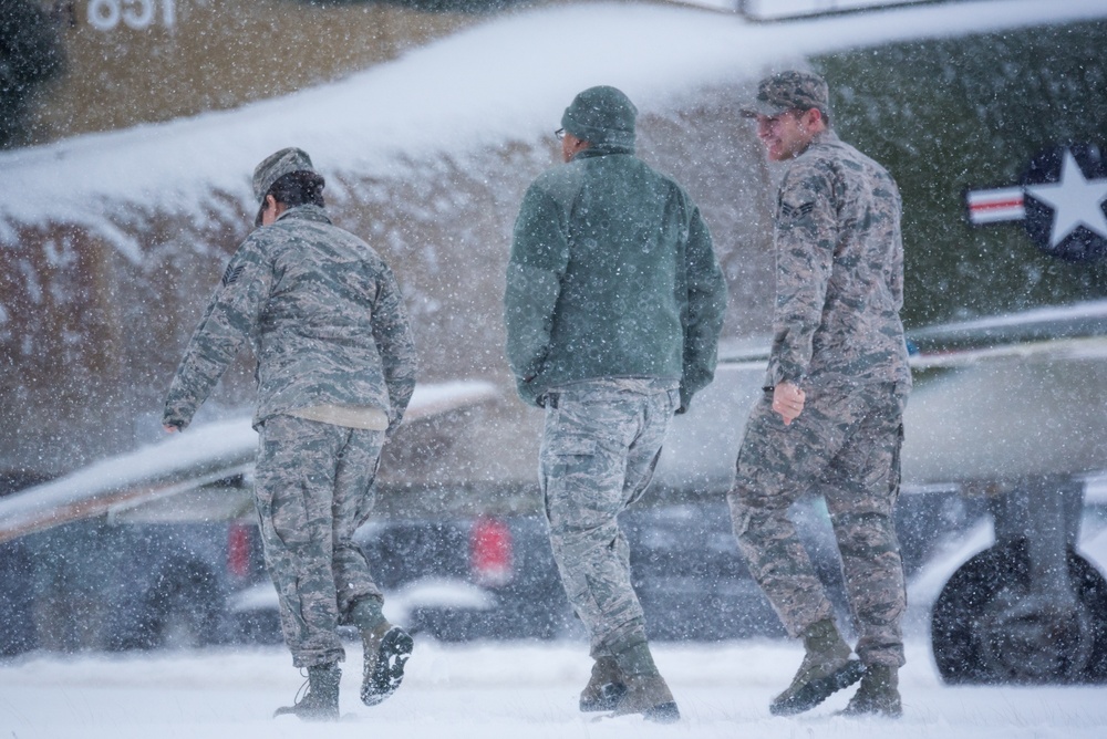 Winter storm Xena at Otis ANGB