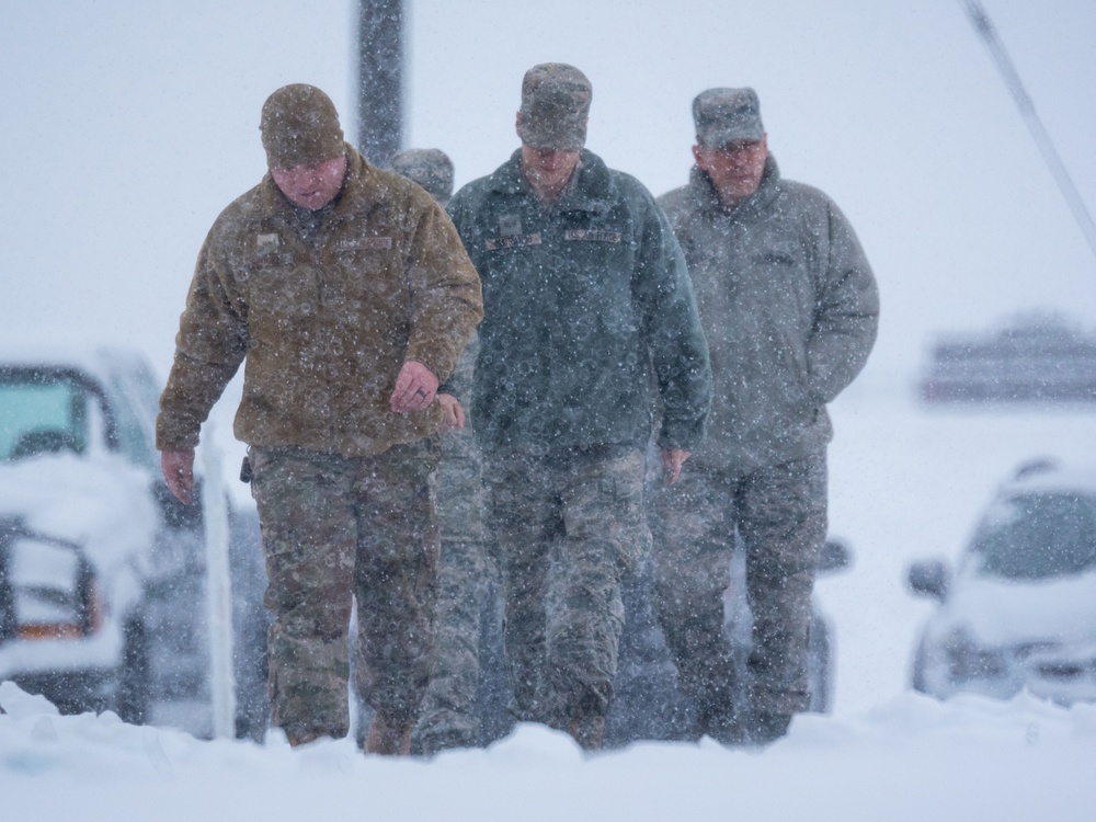 Winter storm Xena at Otis ANGB