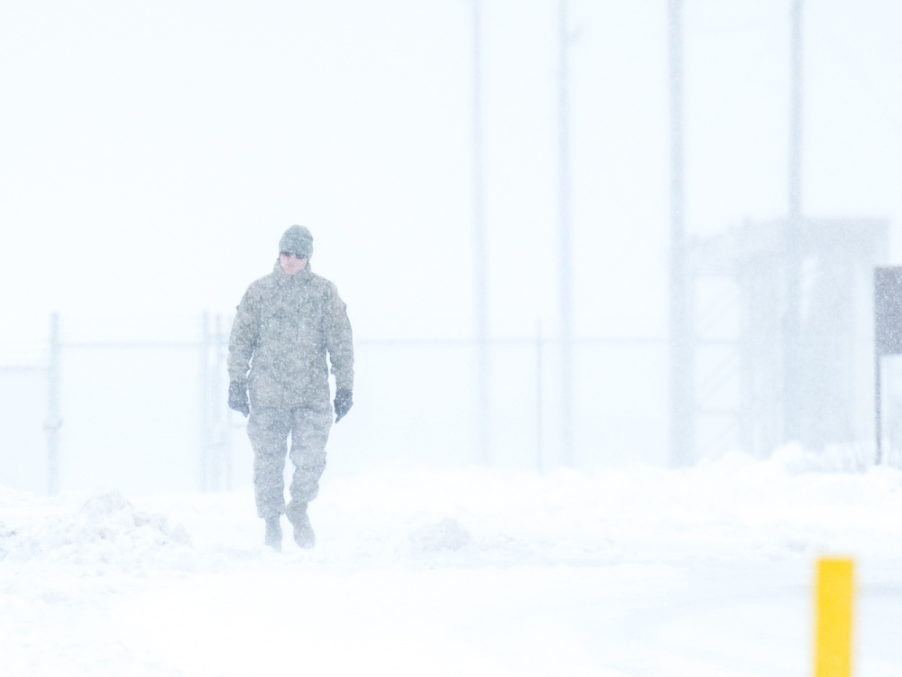 Winter storm Xena at Otis ANGB