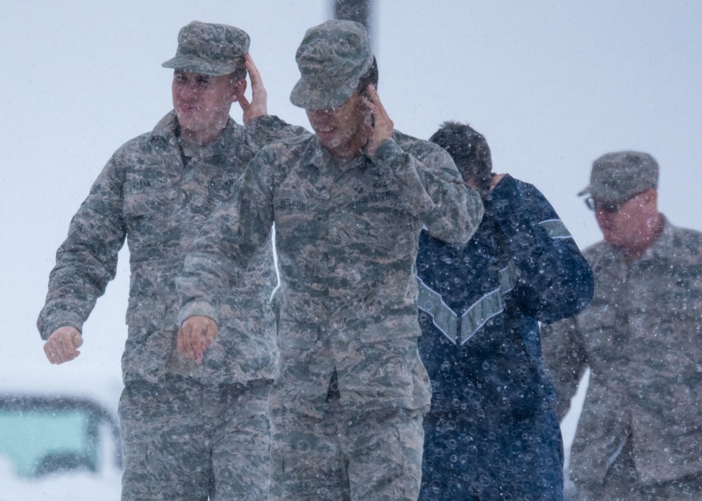 Winter storm Xena at Otis ANGB