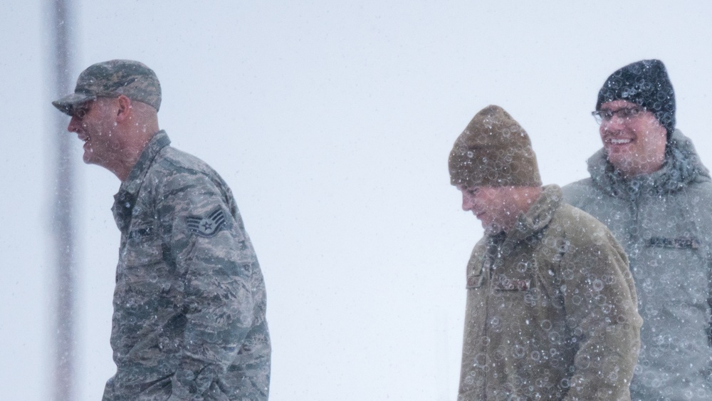 Winter storm Xena at Otis ANGB