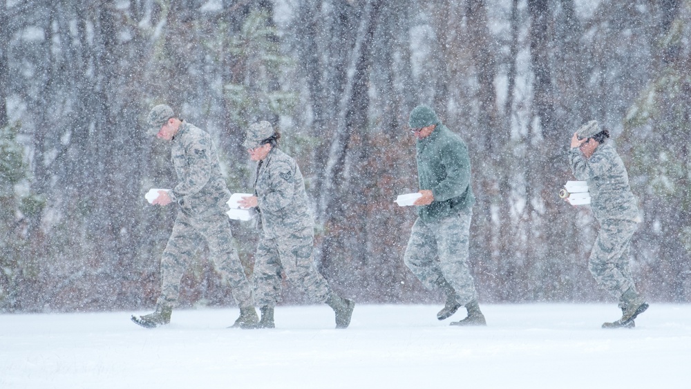 Winter storm Xena at Otis ANGB