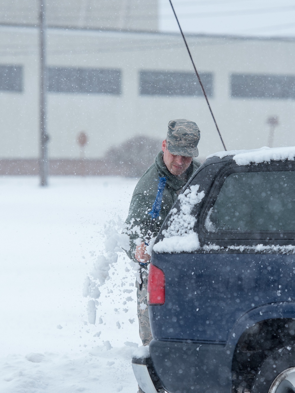 Winter storm Xena at Otis ANGB