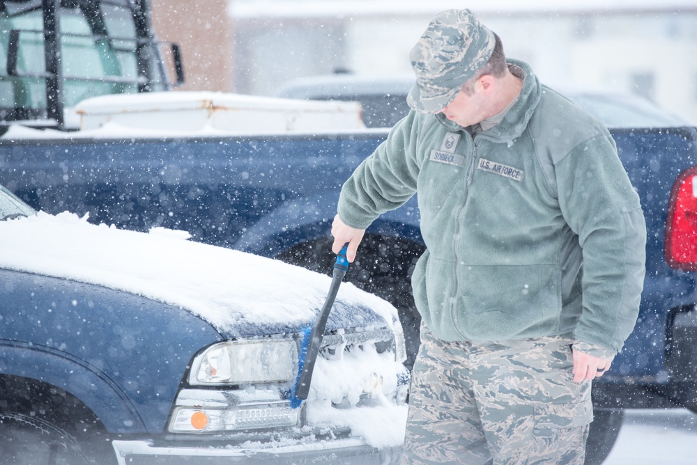 Winter storm Xena at Otis ANGB