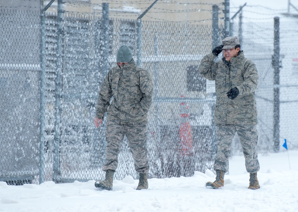 Winter storm Xena at Otis ANGB