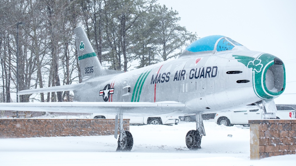 Winter storm Xena at Otis ANGB