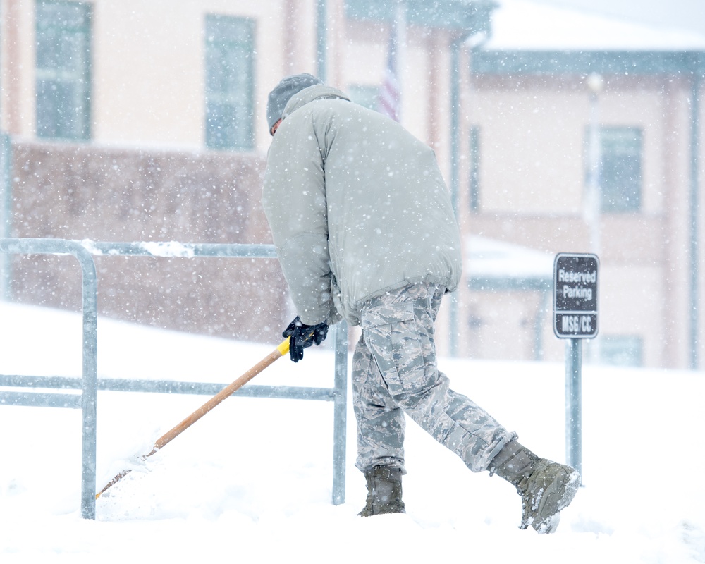 Winter storm Xena at Otis ANGB