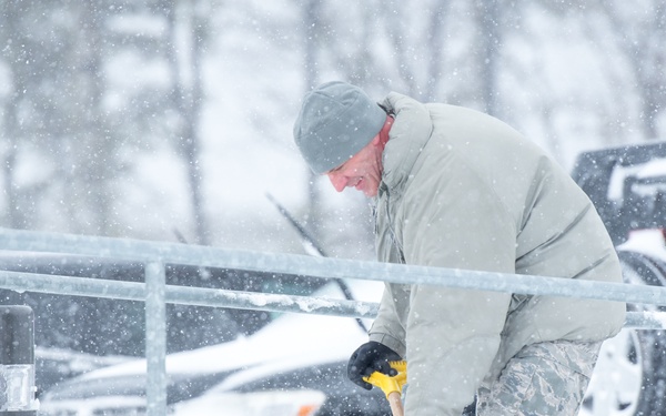 Winter storm Xena at Otis ANGB